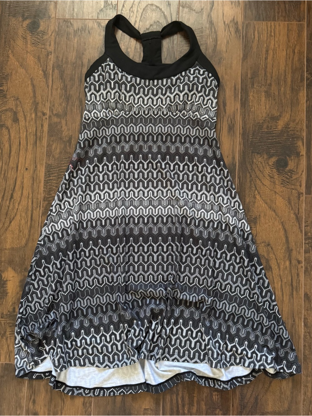 Prana Size Small Black and White Geometric Shauna Dress